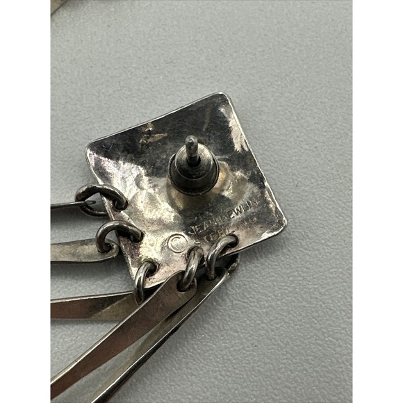 Vintage Jean Newlin sterling Stud earrings #589 - Picture 4 of 7